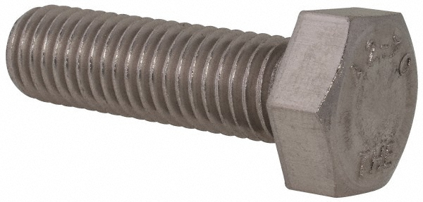 Value Collection 2539 Hex Head Cap Screw: M12 x 1.75 x 40 mm, Grade 18-8 & Austenitic Grade A2 Stainless Steel, Uncoated Image