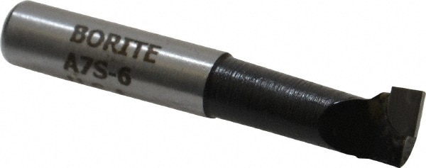 Borite A7S C-6 Boring Bar: 7/16" Min Bore, 1-1/8" Max Depth, Right Hand Cut, C6 