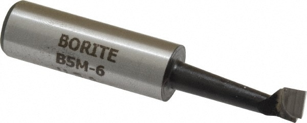 Borite B5M C-6 Boring Bar: 5/16" Min Bore, 1-1/8" Max Depth, Right Hand Cut, C6 