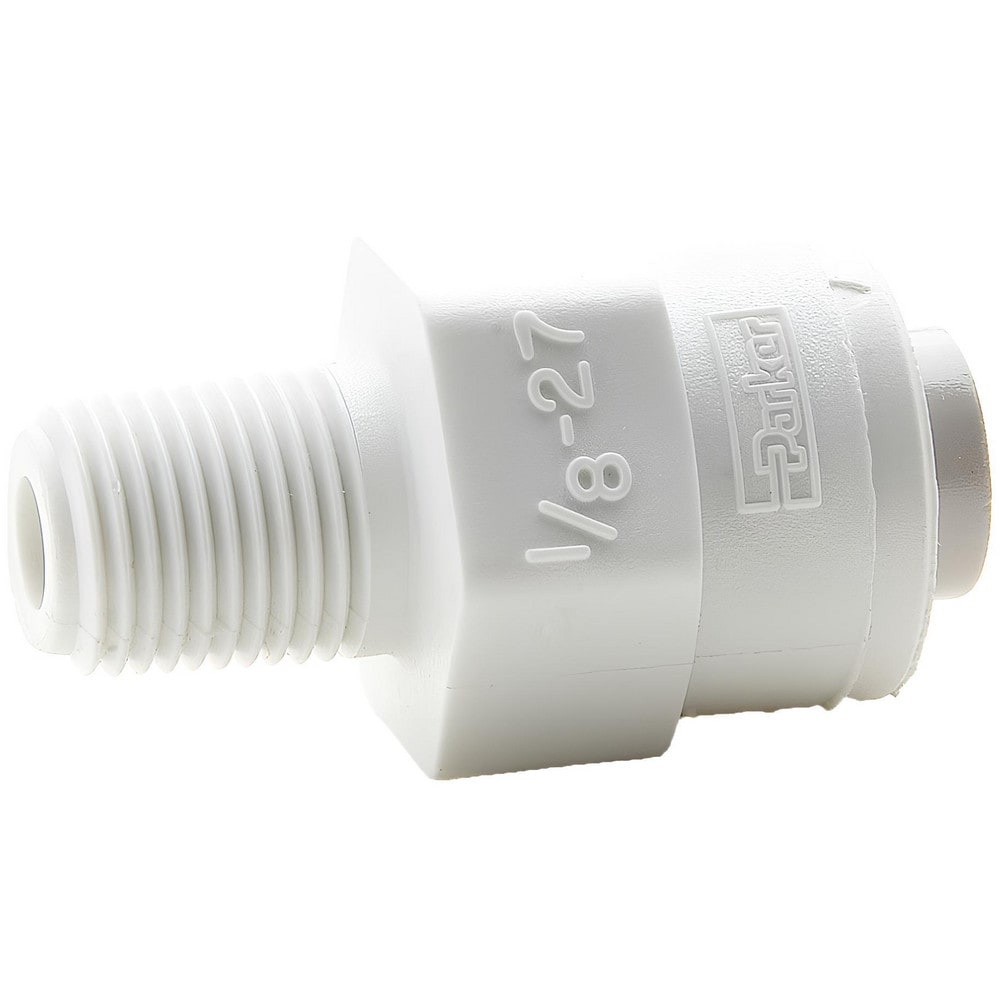 Push-To-Connect Tube to Pipe Tube Fitting: Connector, 3/8" Thread, 1/4" OD