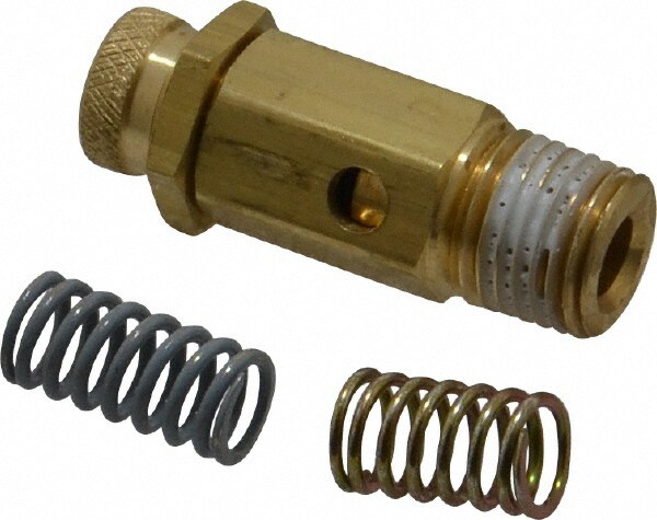 Air Compressor Non-Code Safety Valve: 5/8" OAD, 1.77" OAH, Use with Compressed Air System