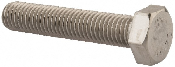 Value Collection 3M4HC0120060CP Hex Head Cap Screw: M12 x 1.75 x 60 mm, Grade 316 & Austenitic Grade A4 Stainless Steel, Uncoated Image