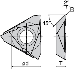 Tungaloy 6804924 JTBR3005F J740 Carbide Turning Insert 