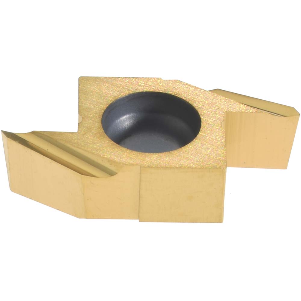 Turning Insert: J10ER005BF J740, Carbide - TiN Finish, Right Hand, 0.5098" Long, 0.2500" Inscribed Circle, 0.0020" Corner Radius, 60.00 deg Non-ISO Specialty Shapes, Series J10ER