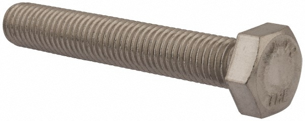 Value Collection 3M4HC0120075CP Hex Head Cap Screw: M12 x 1.75 x 75 mm, Grade 316 & Austenitic Grade A4 Stainless Steel, Uncoated Image