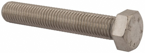 Value Collection 3M4HC0180110CP Hex Head Cap Screw: M18 x 2.50 x 110 mm, Grade 316 & Austenitic Grade A4 Stainless Steel, Uncoated Image