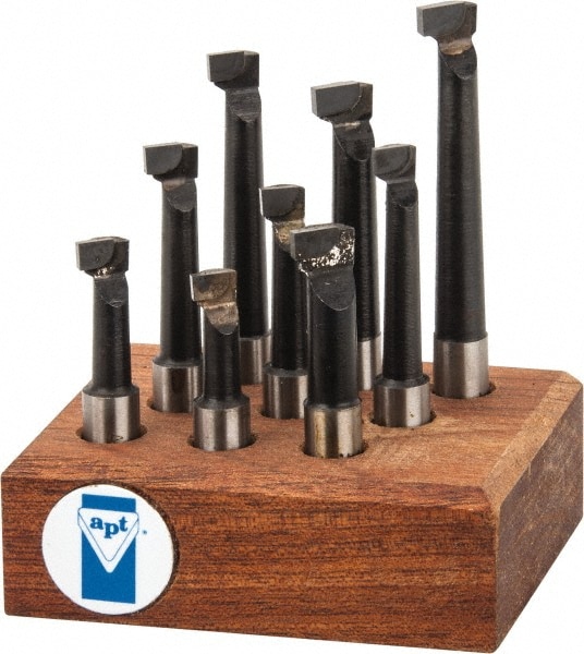 5/16 to 7/16" Min Diam, 3/4 to 2-1/4" Max Depth, 3/8" Shank Diam, 2 to 3-15/16" OAL Boring Bar Set
