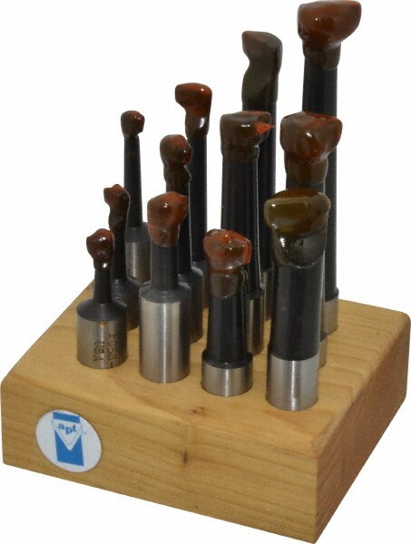 5/16 to 11/16" Min Diam, 3/4 to 3-3/4" Max Depth, 5/8" Shank Diam, 2-1/4 to 5-1/4" OAL Boring Bar Set