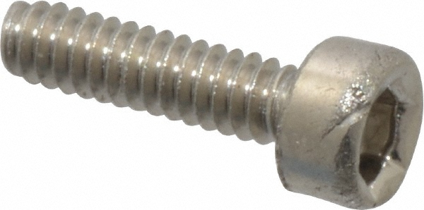 Value Collection MASC00160006CP Hex Head Cap Screw: M1.6 x 0.35 x 6 mm, Grade 18-8 & Austenitic Grade A2 Stainless Steel, Uncoated Image
