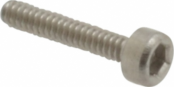 Value Collection MASC00160008CP Hex Head Cap Screw: M1.6 x 0.35 x 8 mm, Grade 18-8 & Austenitic Grade A2 Stainless Steel, Uncoated Image