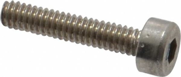 Value Collection MASC0020010CP Hex Head Cap Screw: M2 x 0.40 x 10 mm, Grade 18-8 & Austenitic Grade A2 Stainless Steel, Uncoated Image