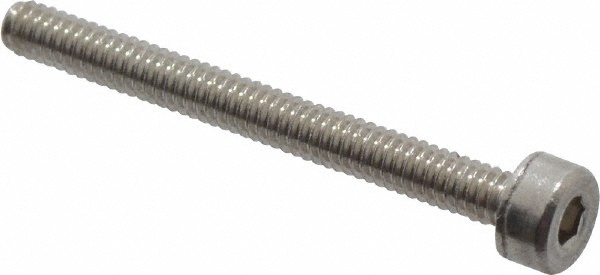 Value Collection MASC0020020CP Hex Head Cap Screw: M2 x 0.40 x 20 mm, Grade 18-8 & Austenitic Grade A2 Stainless Steel, Uncoated Image