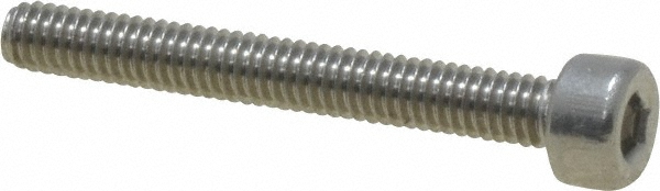 Value Collection MASC00250020CP Hex Head Cap Screw: M2.5 x 0.45 x 20 mm, Grade 18-8 & Austenitic Grade A2 Stainless Steel, Uncoated Image