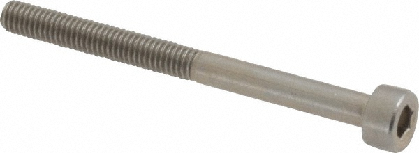 Value Collection MASC0030035CP Hex Head Cap Screw: M3 x 0.50 x 35 mm, Grade 18-8 & Austenitic Grade A2 Stainless Steel, Uncoated Image