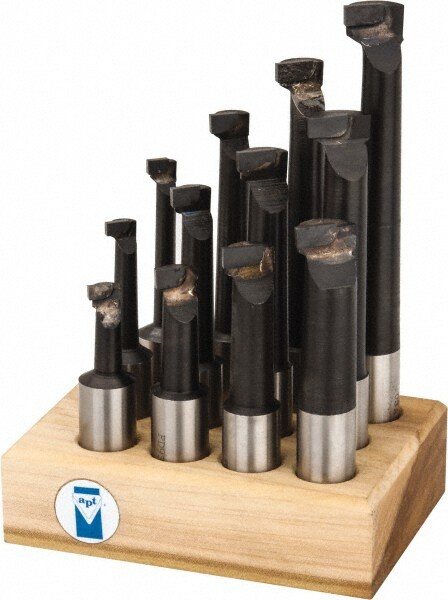 7/16 to 13/16" Min Diam, 1-1/8 to 4-1/2" Max Depth, 3/4" Shank Diam, 3-1/8 to 6-1/2" OAL Boring Bar Set