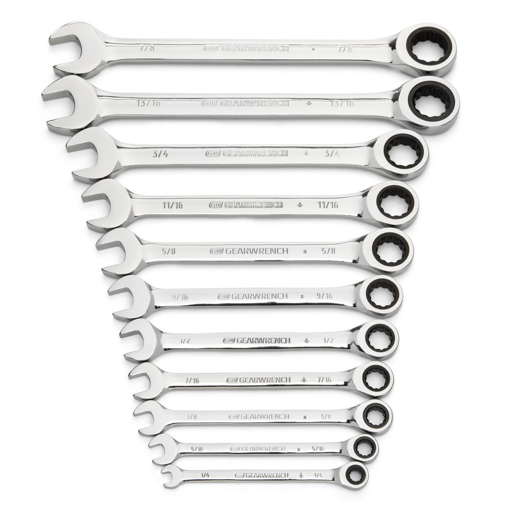 GEARWRENCH - Combination Wrench Set: 13 Pc, 1/4 in - 1 in