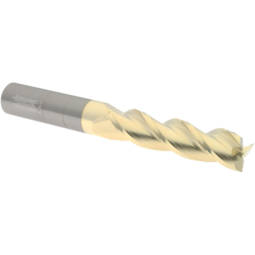 Accupro 35062540C5 Square End Mill: 5/8 Dia, 2-1/2 LOC, 5/8 Shank Dia, 5 OAL, 3 Flutes, Solid Carbide Image