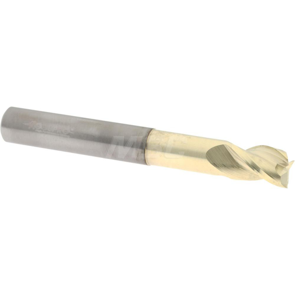 315447 Square End Mill: 5/16 Dia, 7/16 LOC, 5/16 Shank Dia, 2-1/2 OAL, 3 Flutes, Solid Carbide  