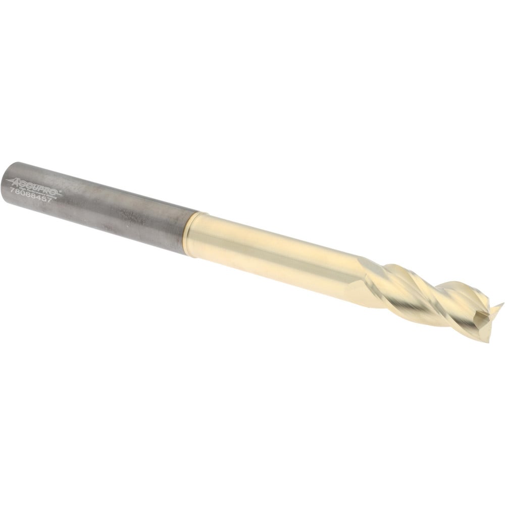 Accupro 35050020NS54C5 Square End Mill: 1/2 Dia, 1-1/4 LOC, 1/2 Shank Dia, 6 OAL, 3 Flutes, Solid Carbide 