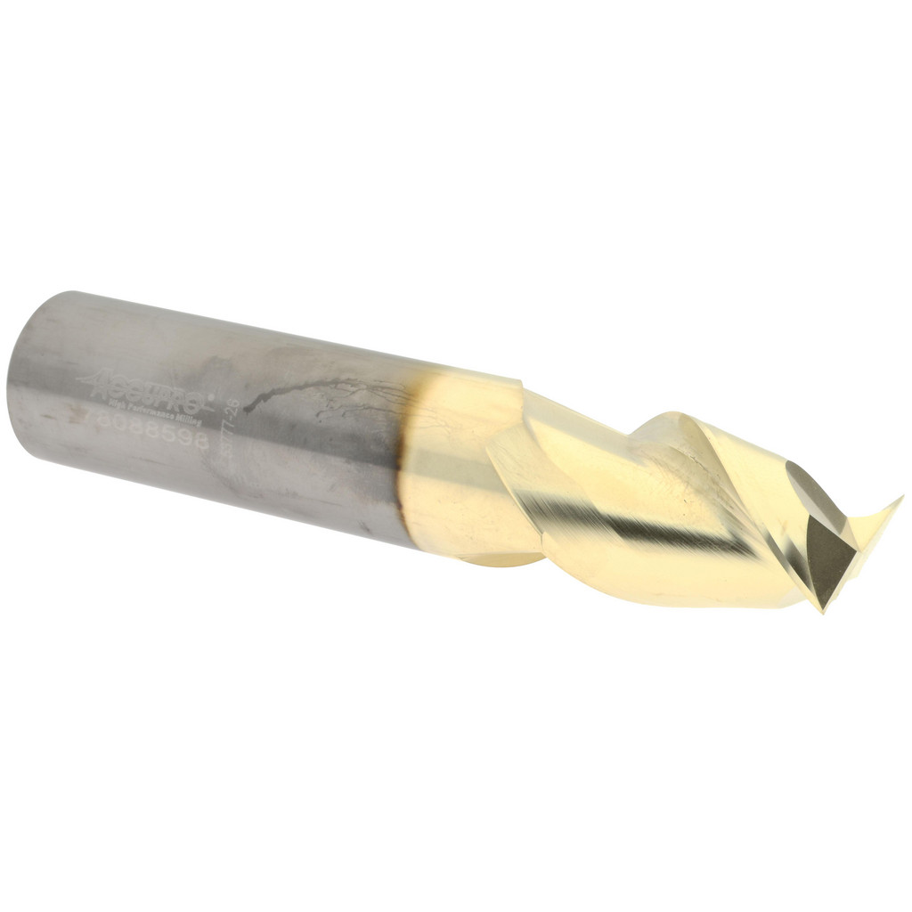 Accupro 25010024C5 Square End Mill: 1 Dia, 1-1/2 LOC, 1 Shank Dia, 5 OAL, 2 Flutes, Solid Carbide Image