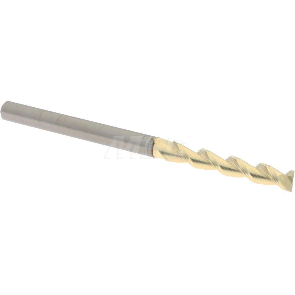 312939 Square End Mill: 1/8 Dia, 3/4 LOC, 1/8 Shank Dia, 2 OAL, 2 Flutes, Solid Carbide  