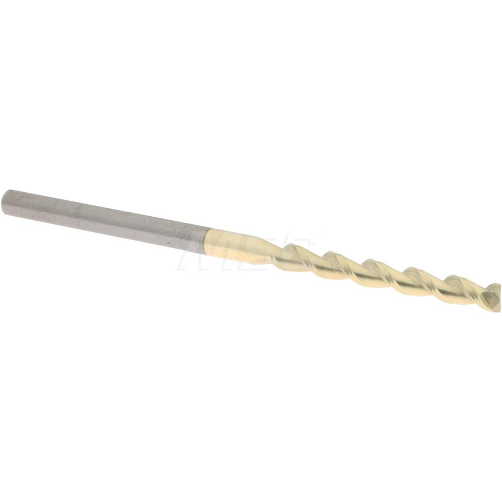 312944 Square End Mill: 1/8 Dia, 1 LOC, 1/8 Shank Dia, 2-1/2 OAL, 2 Flutes, Solid Carbide  