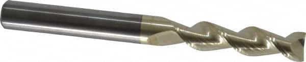 1/4 Diameter x 1/4 Shank x 1/2 LOC x 2 OAL 3 Flute Uncoated Solid Carbide Radius End Mill Fullerton Tool 27235 
