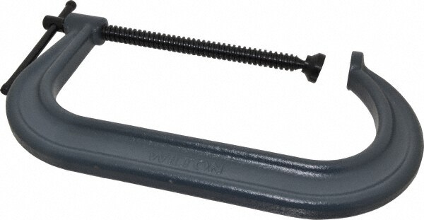 C-Clamp: 10-1/8" Max Opening, 6" Throat Depth, Forged Steel