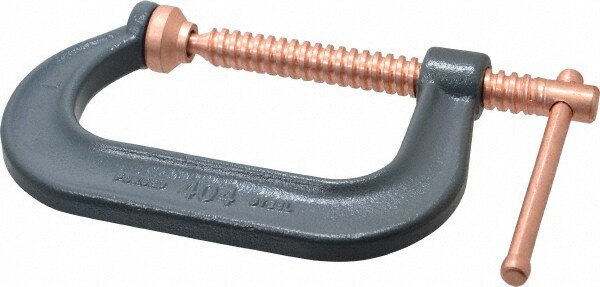 C-Clamp: 4-1/4" Max Opening, 3-1/4" Throat Depth, Forged Steel