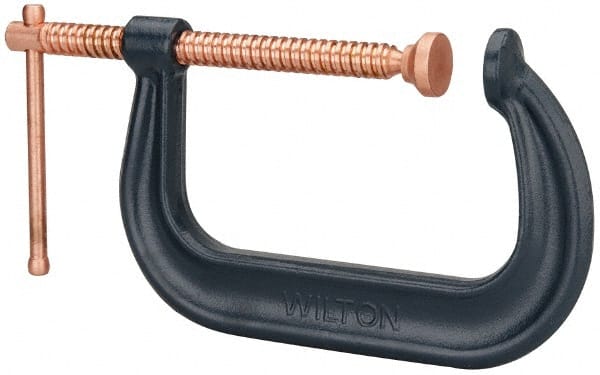 Wilton 14257 C-Clamp: 6-1/16" Max Opening, 4-1/8" Throat Depth, Forged Steel 