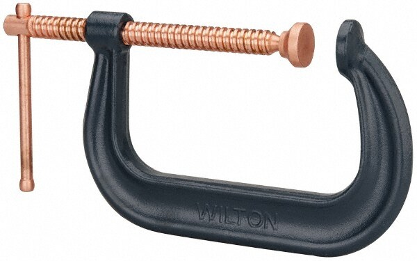 C-Clamp: 6-1/16" Max Opening, 4-1/8" Throat Depth, Forged Steel