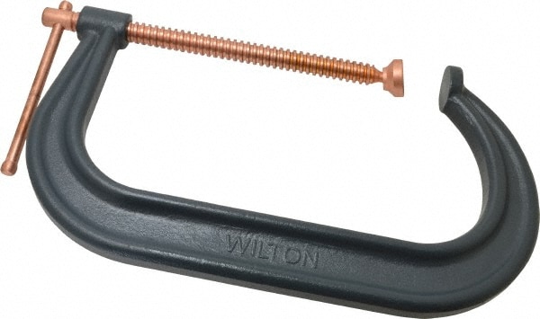 C-Clamp: 10-1/8" Max Opening, 6" Throat Depth, Forged Steel