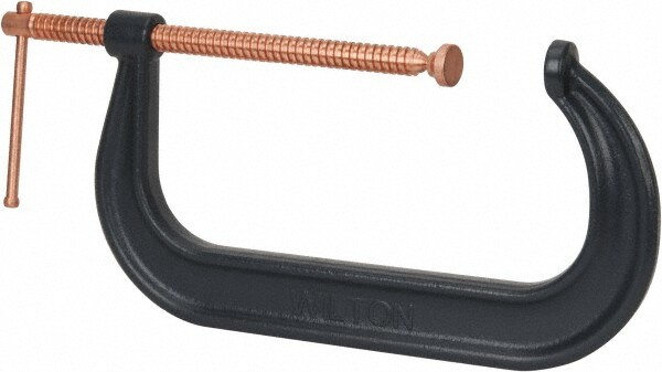 C-Clamp: 12-1/4" Max Opening, 6-5/16" Throat Depth, Forged Steel