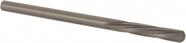 Magafor 88860003130 Chucking Reamer: 0.1232" Dia, 2-1/4" OAL, 19/32" Flute Length, Straight Shank, Solid Carbide 