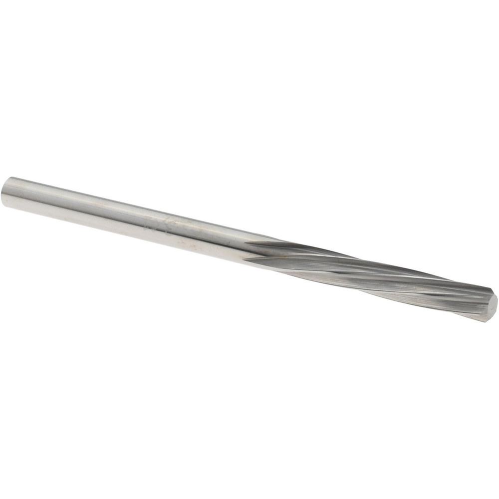 Chucking Reamer: 0.1343" Dia, 2-1/4" OAL, 0.5900" Flute Length, Straight-Cylindrical Shank, Solid Carbide