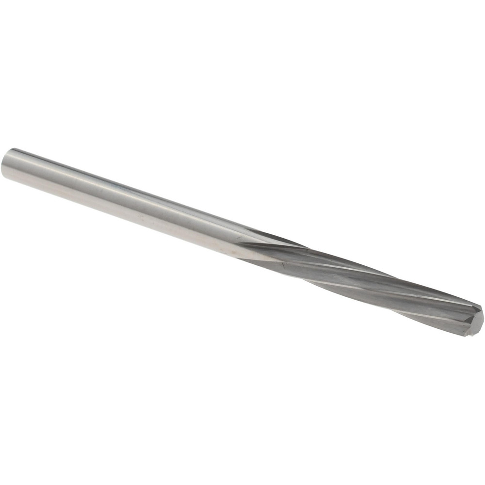 Chucking Reamer: 0.1346" Dia, 2-1/4" OAL, 0.5900" Flute Length, Straight-Cylindrical Shank, Solid Carbide