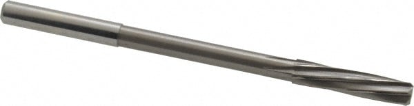 Magafor 88860006130 Chucking Reamer: 0.2413" Dia, 3-31/32" OAL, 1-7/64" Flute Length, Straight Shank, Solid Carbide Image