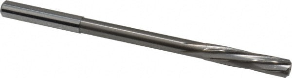 Magafor 88860006210 Chucking Reamer: 0.2445" Dia, 3-31/32" OAL, 1-7/64" Flute Length, Straight Shank, Solid Carbide Image