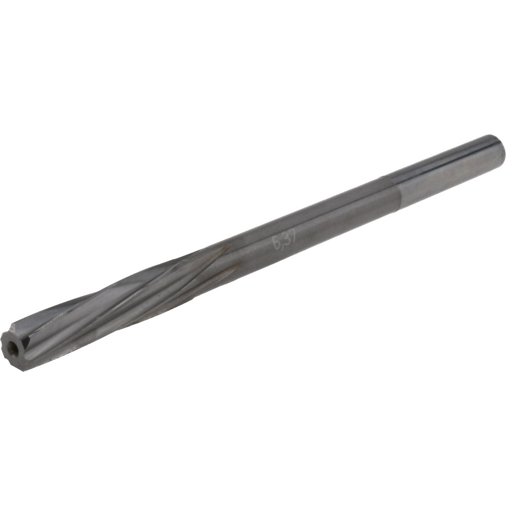 Chucking Reamer: 0.2508" Dia, 3.9800" OAL, 1.1020" Flute Length, Straight-Cylindrical Shank, Solid Carbide