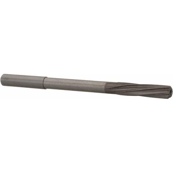 Magafor 88860007740 Chucking Reamer: 0.3047" Dia, 4-5/8" OAL, 1-19/64" Flute Length, Straight Shank, Solid Carbide 