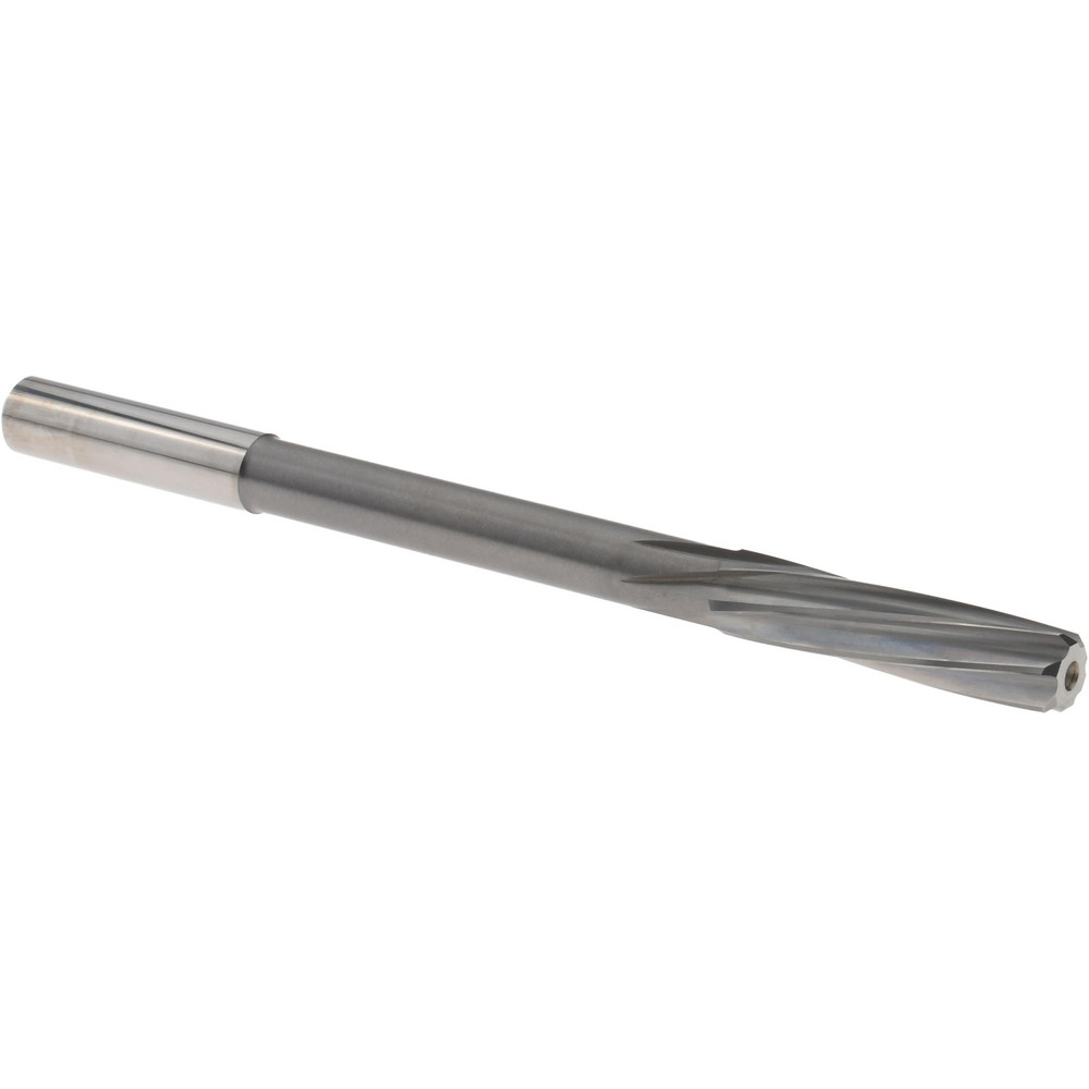 Chucking Reamer: 7.93 mm Dia, 4-5/8" OAL, 1-19/64" Flute Length, Spiral Flute, Straight-Cylindrical Shank, Solid Carbide