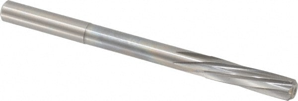 Magafor 88860009100 Chucking Reamer: 0.3583" Dia, 4-31/32" OAL, 1-27/64" Flute Length, Straight Shank, Solid Carbide Image