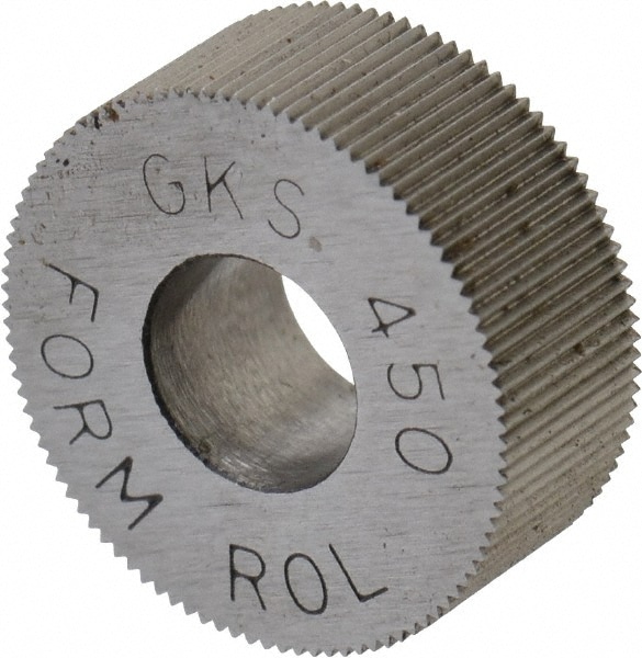 Made in USA GKS-450 Standard Knurl Wheel: 5/8" Dia, 70 ° Tooth Angle, 50 TPI, Straight, High Speed Steel Image