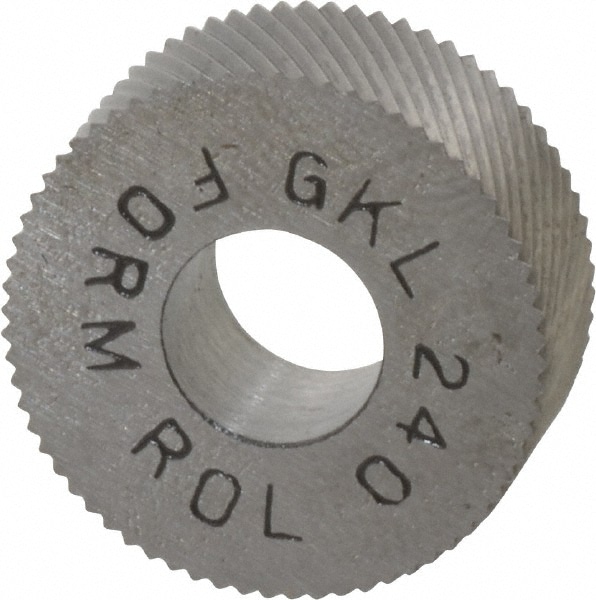 Made in USA GKL-240 Standard Knurl Wheel: 5/8" Dia, 90 ° Tooth Angle, 40 TPI, Diagonal, High Speed Steel Image