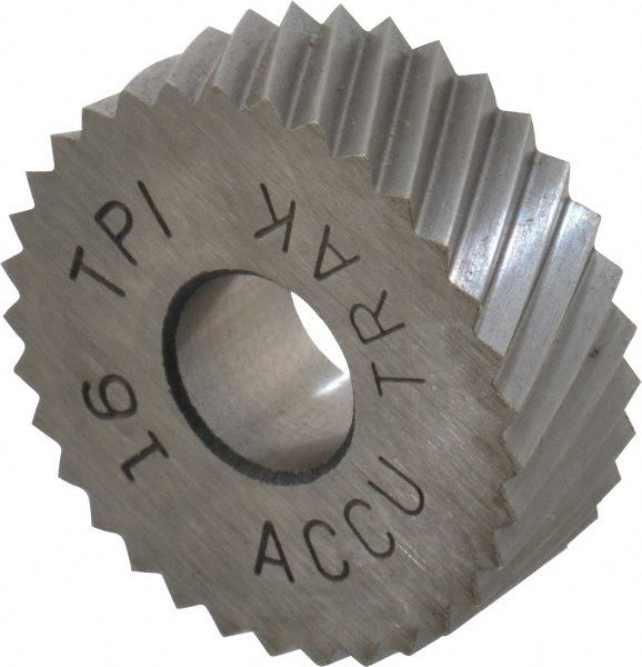 Made in USA KNL-216 Standard Knurl Wheel: 3/4" Dia, 90 ° Tooth Angle, 16 TPI, Diagonal, High Speed Steel Image