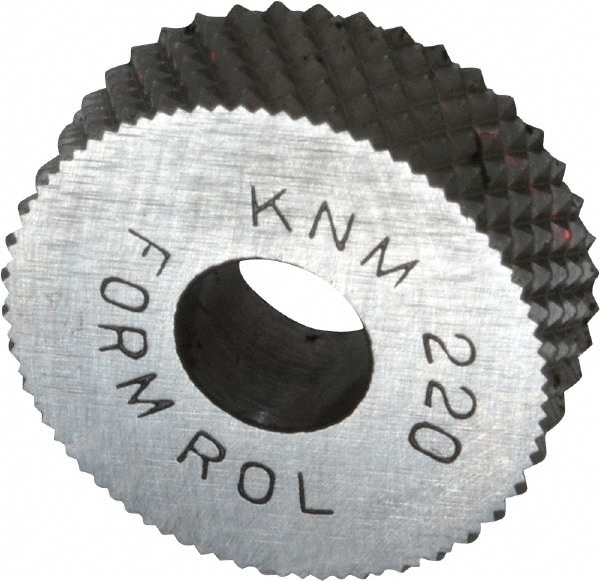 Made in USA KNM-220 Standard Knurl Wheel: 3/4" Dia, 90 ° Tooth Angle, 20 TPI, Diamond, High Speed Steel Image