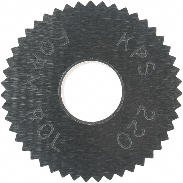 Made in USA KPS-220 Standard Knurl Wheel: 3/4" Dia, 90 ° Tooth Angle, 20 TPI, Straight, High Speed Steel Image