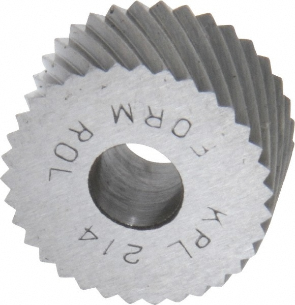 Made in USA KPL-214 Standard Knurl Wheel: 3/4" Dia, 90 ° Tooth Angle, 14 TPI, Diagonal, High Speed Steel Image