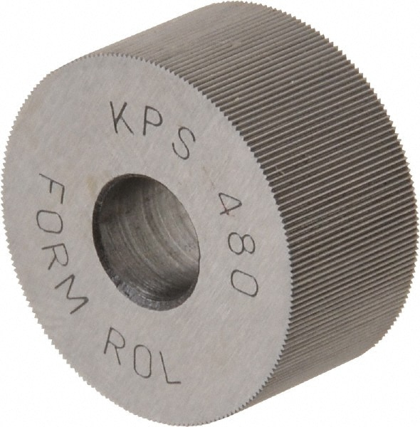 Made in USA KPS-480 Standard Knurl Wheel: 3/4" Dia, 70 ° Tooth Angle, 80 TPI, Straight, High Speed Steel Image