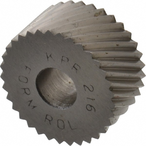 Made in USA KPR-216 Standard Knurl Wheel: 3/4" Dia, 90 ° Tooth Angle, 16 TPI, Diagonal, High Speed Steel Image